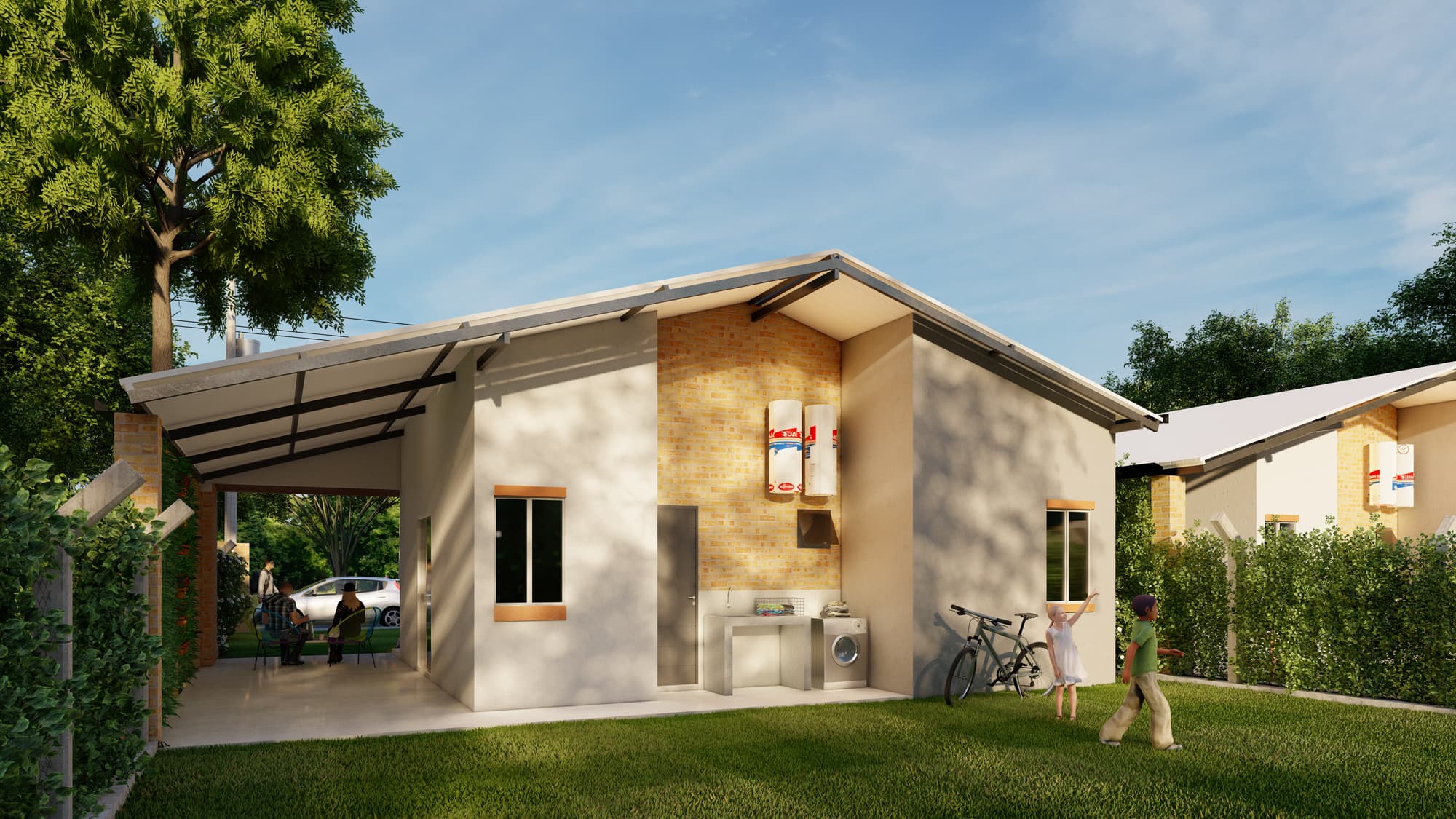 lavadero con patio trasero y jardín