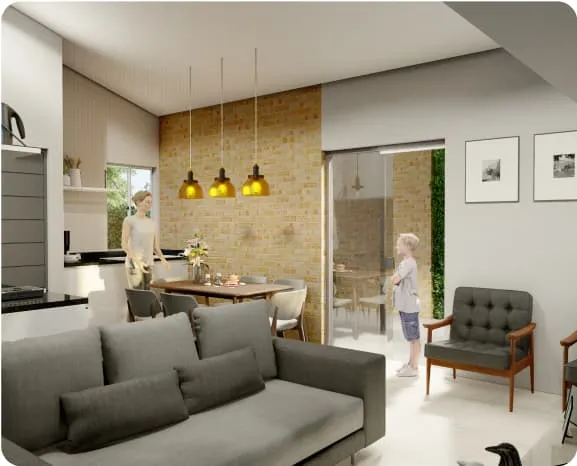 Casa Más Familiar Más Vista interior living