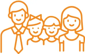 Casa Más Familiar Papá, hija, hijo y mamá